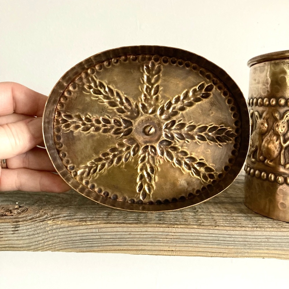 Vintage Brass tea caddy canister - Picture 7 of 10